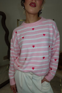 Maglione a Righe  “Pink Luv”
