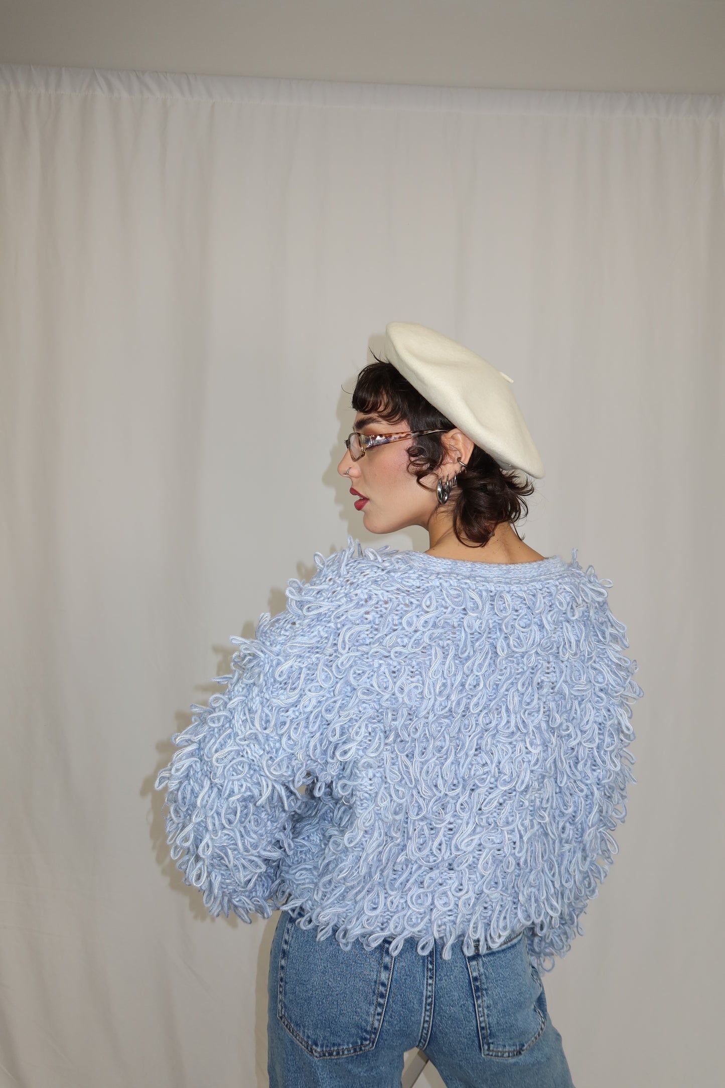 MAGLIONE LOOPY AZZURRO