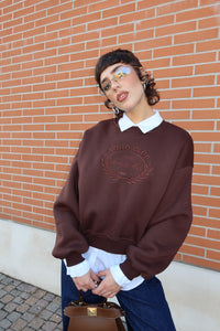 FELPA OVERSIZE “SOHO CLUB” MARRONE
