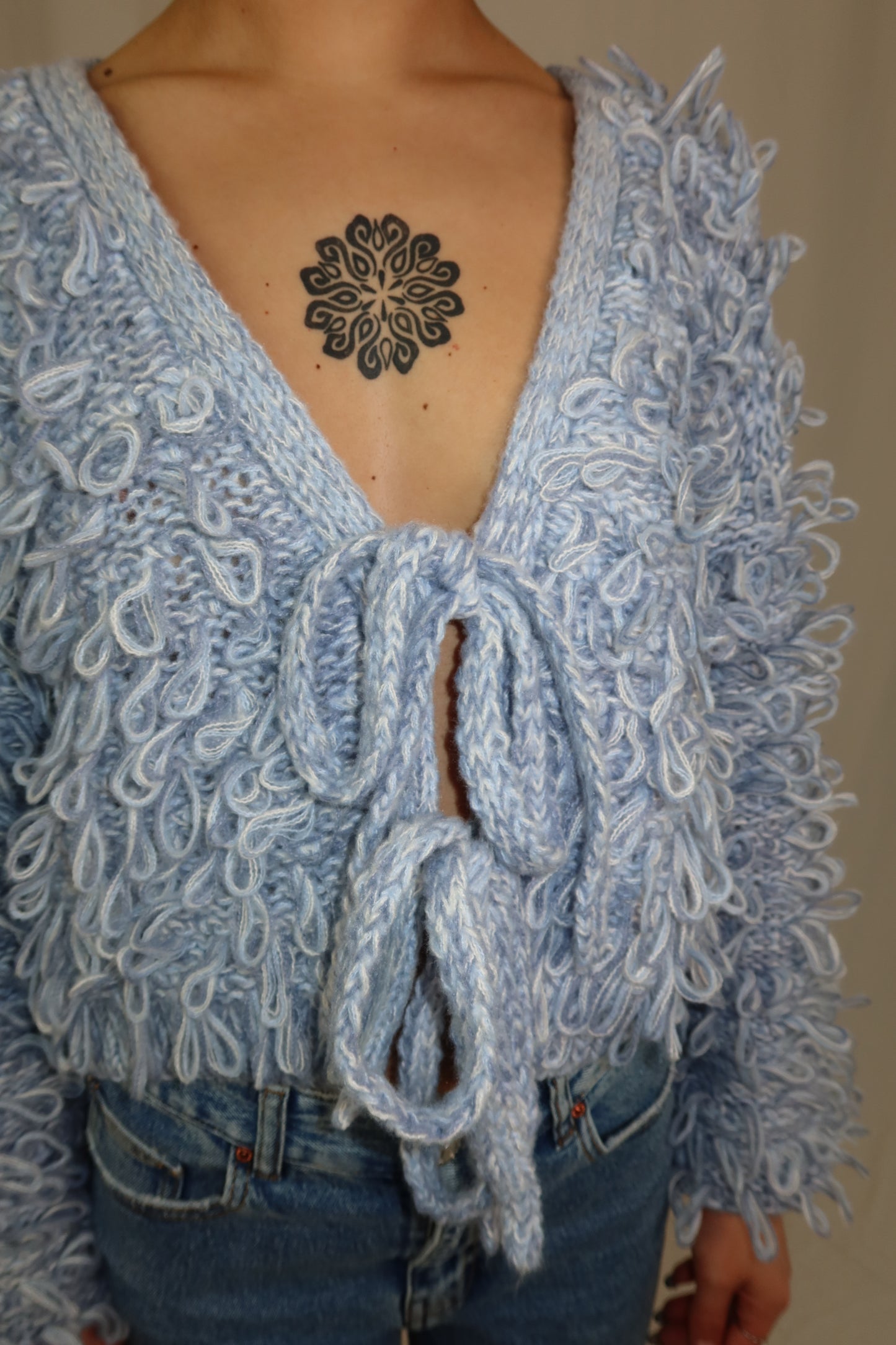 MAGLIONE LOOPY AZZURRO