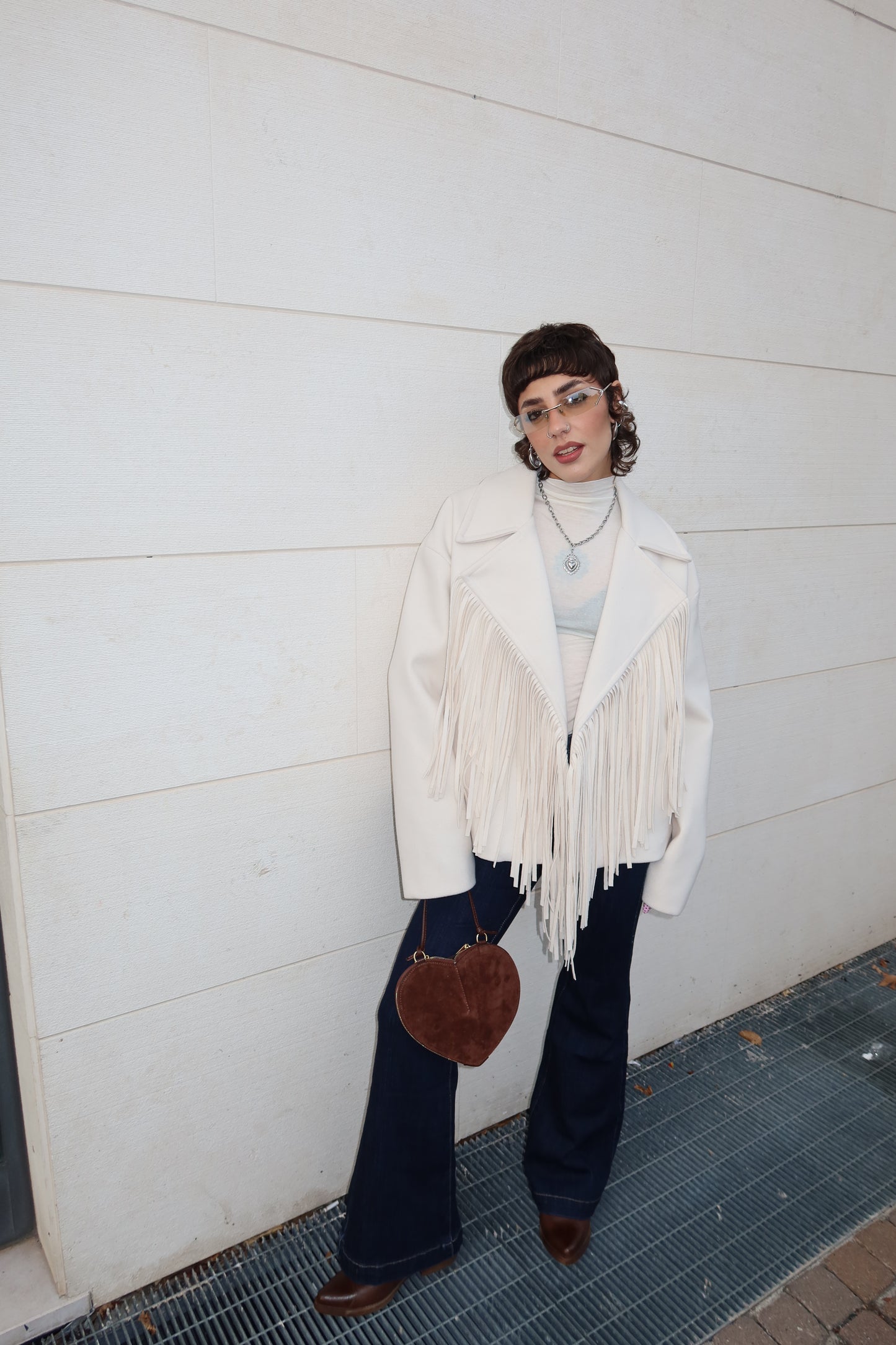 GIACCA FRANGE “IVORY WEST”