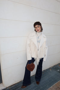 GIACCA FRANGE “IVORY WEST”