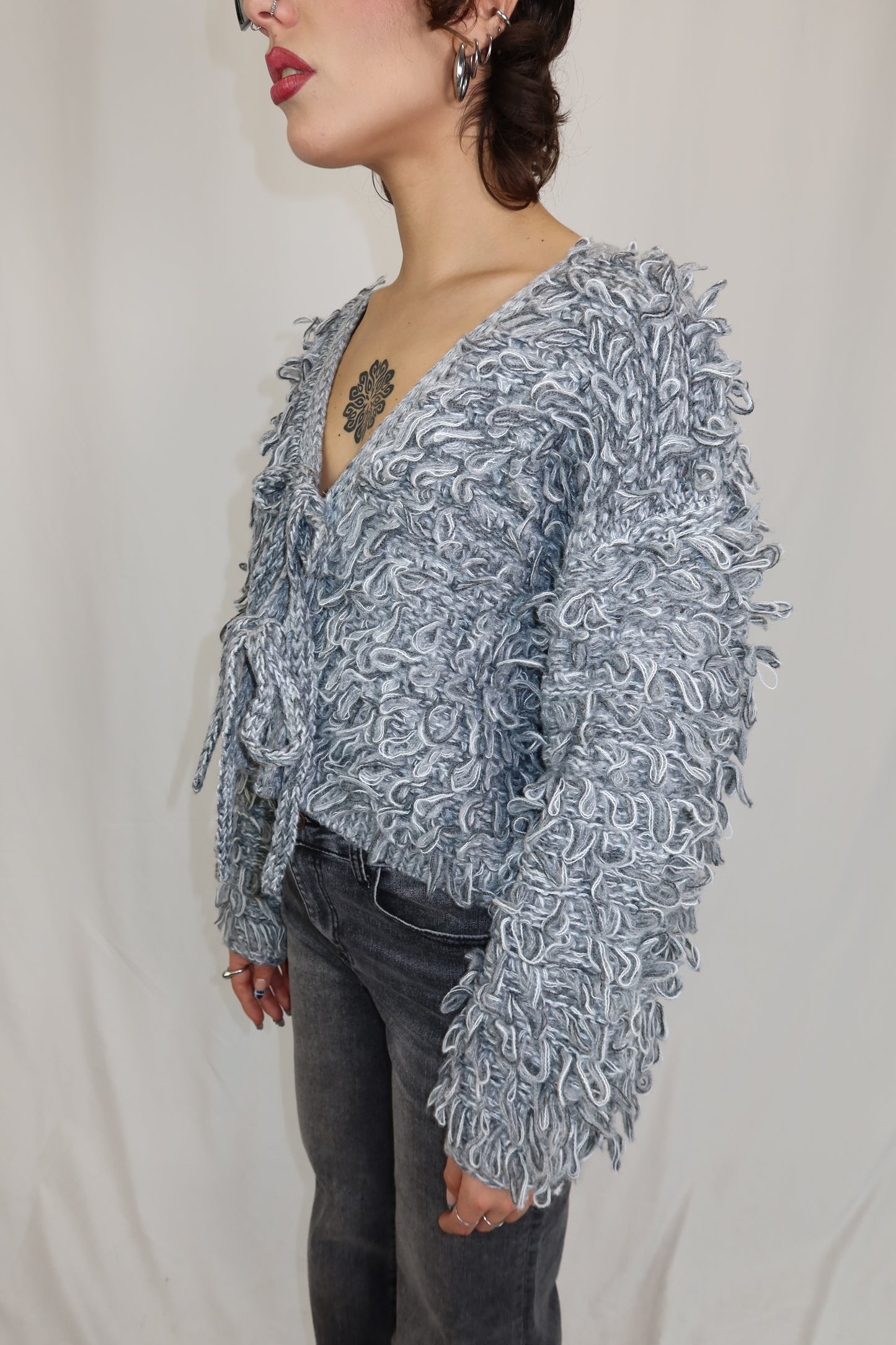 MAGLIONE LOOPY GRIGIO