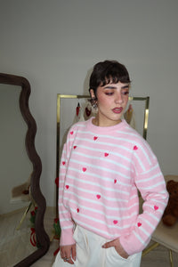 Maglione a Righe  “Pink Luv”