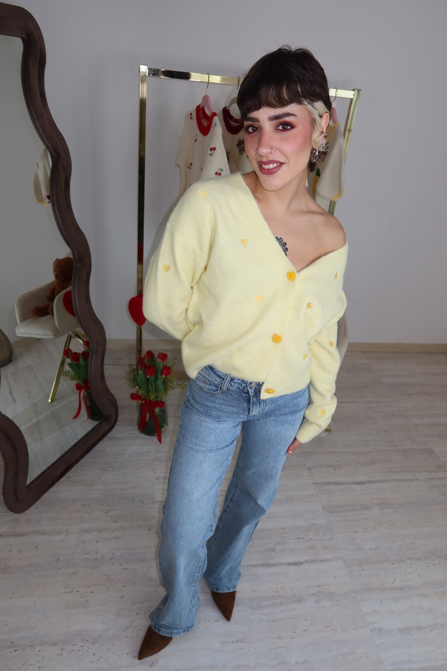 Cardigan “Valentina” Giallo