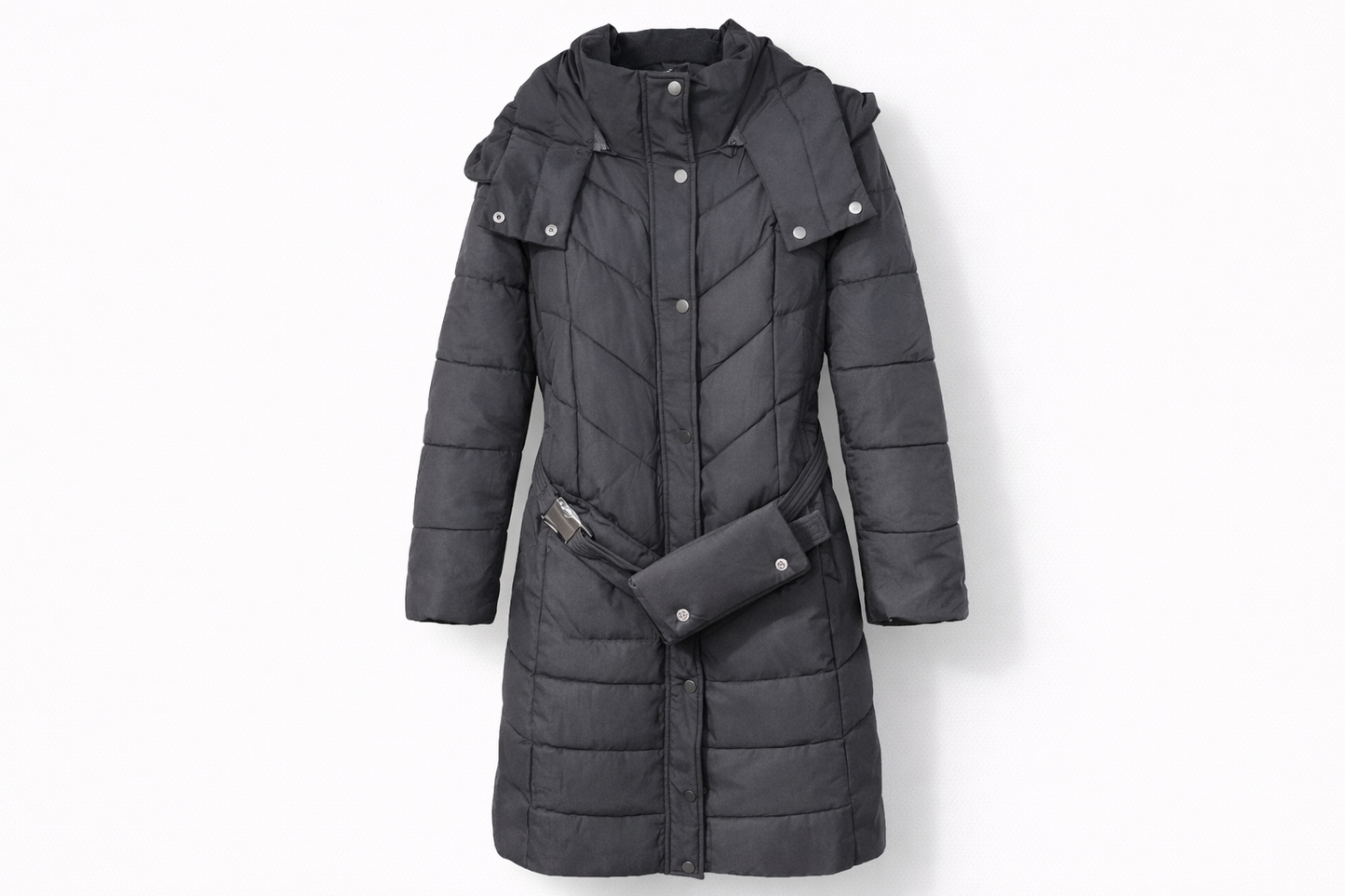 Piumino lungo nero 0B248015