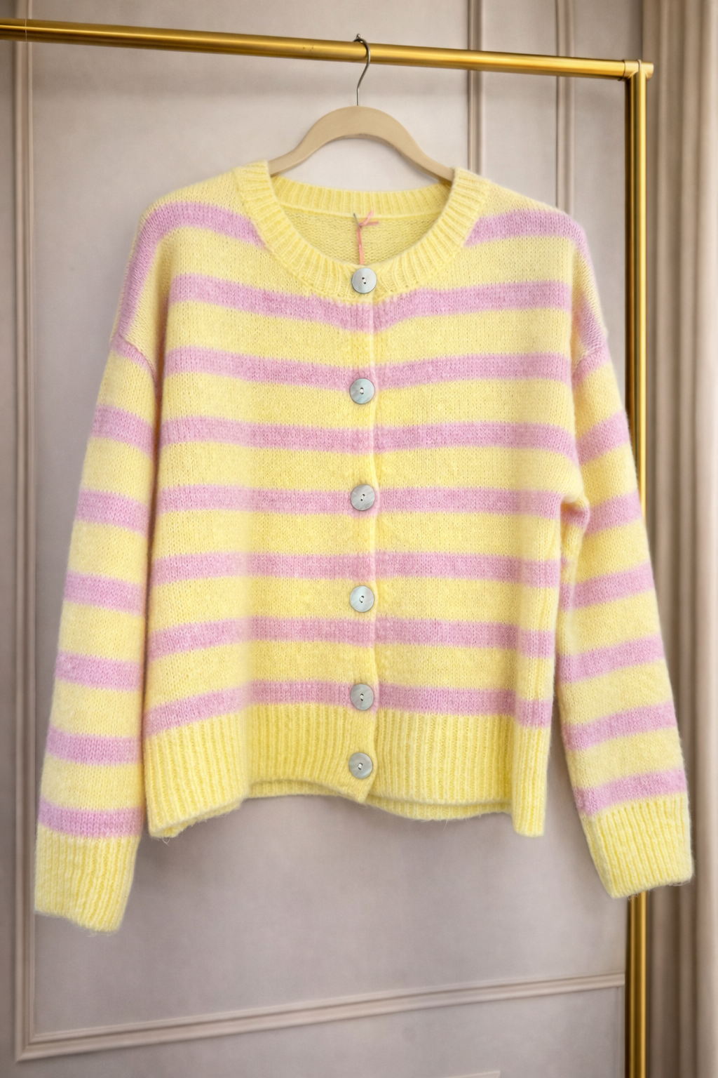 Cardigan Righe “Je t’aime”