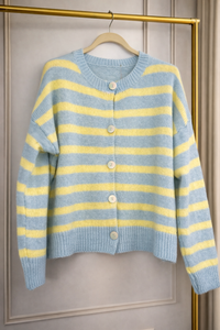 Cardigan Righe “Je t’aime”