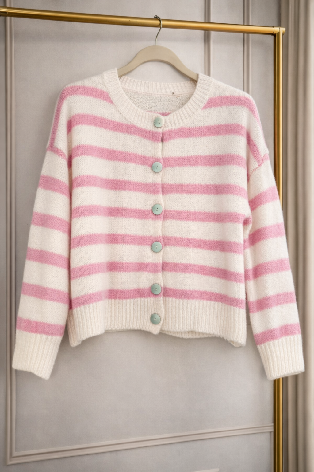 Cardigan Righe “Je t’aime”