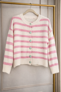 Cardigan Righe “Je t’aime”