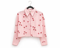 Camicia “Rosalie” Ricamata a Righe Crystal 71557