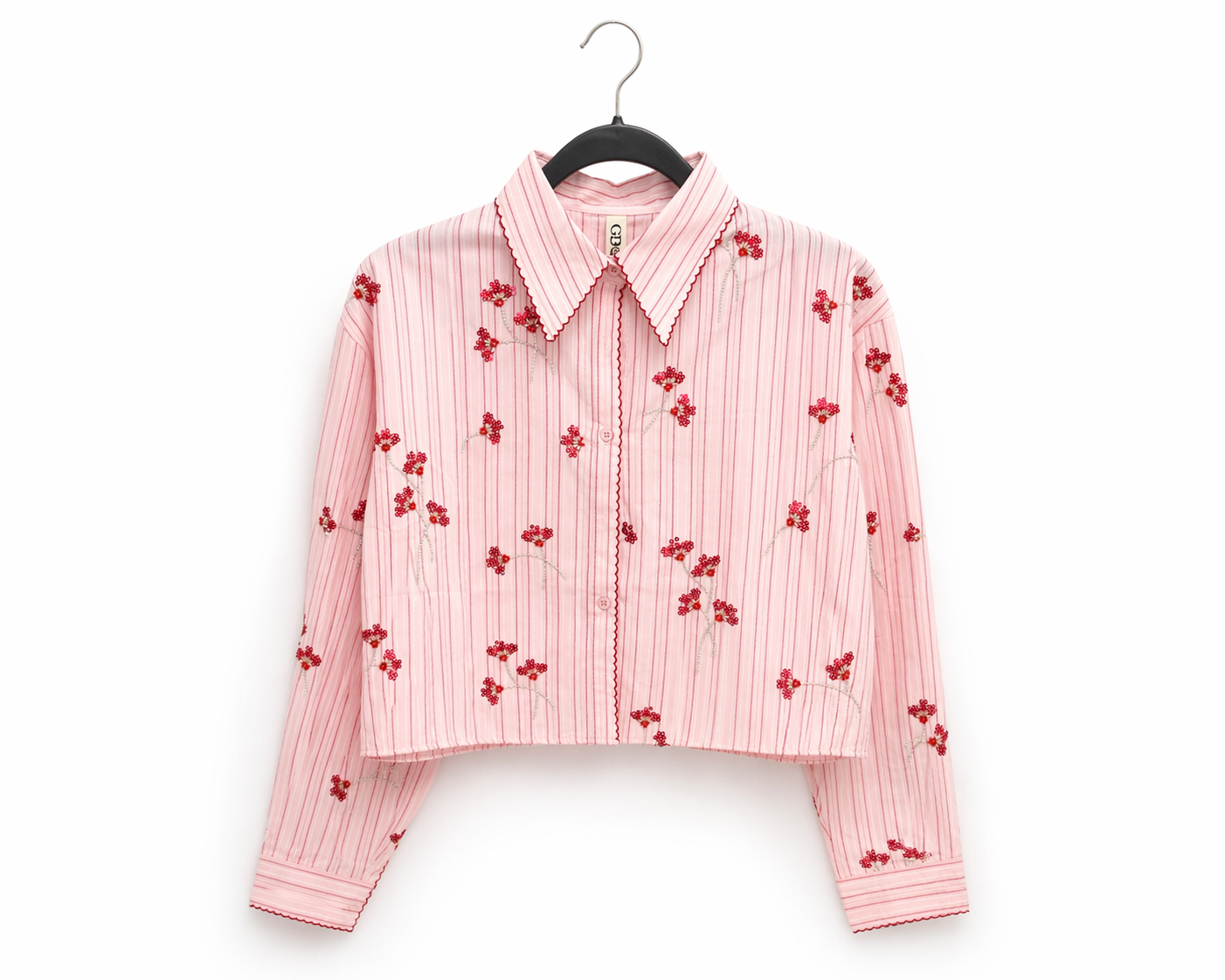 Camicia “Rosalie” Ricamata a Righe Crystal 71557