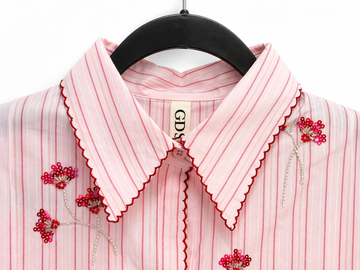 Camicia “Rosalie” Ricamata a Righe Crystal 71557