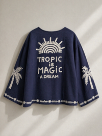 Giacca “Free Spirit” Navy Embroidered