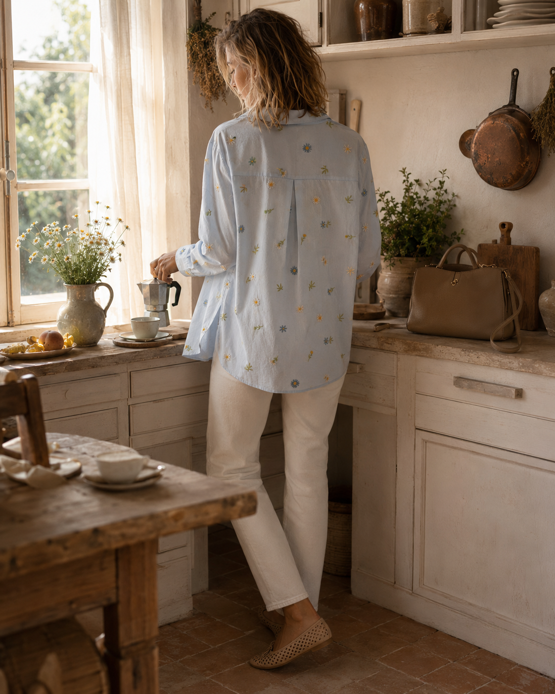 Camicia “Margot” Ricamata